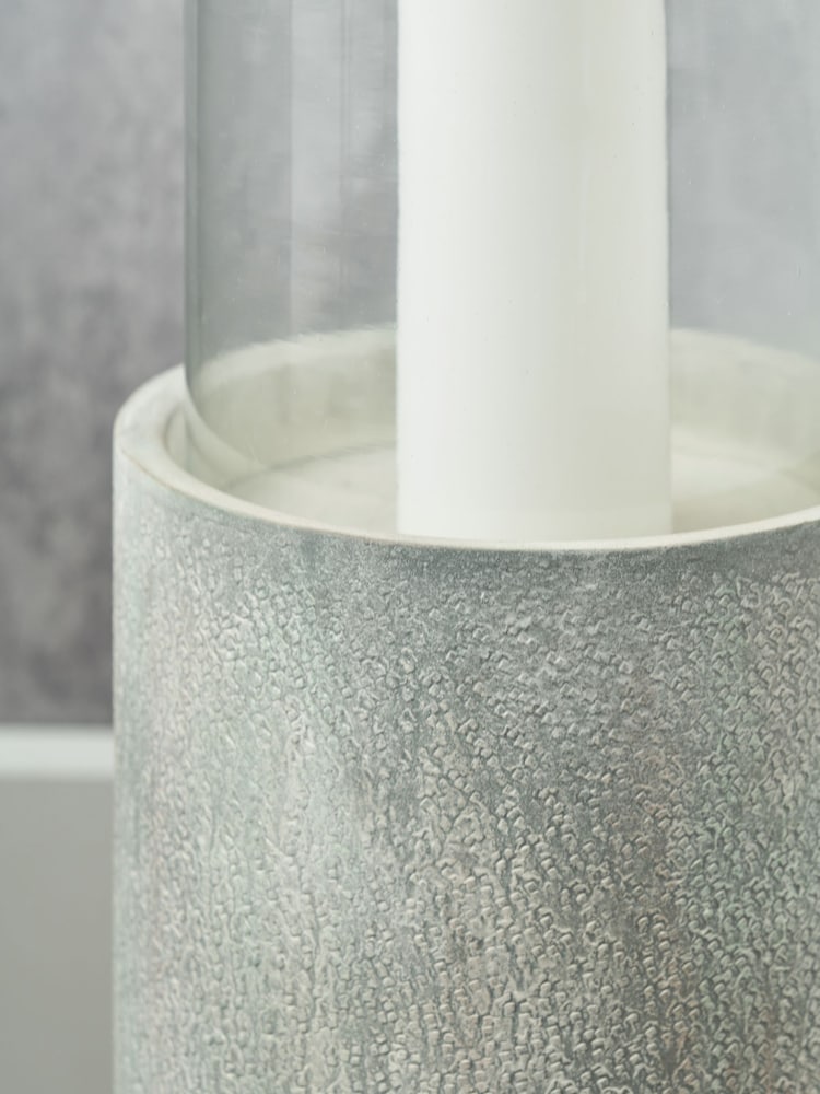 Pacific Lifestyle Grey Metal and Clear Glass Large - Image 2 of 5