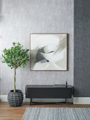 Pacific Lifestyle White Square Canvas Wall Art with Oak Effect Frame - Image 1 of 6