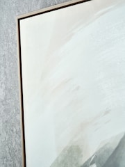 Pacific Lifestyle White Square Canvas Wall Art with Oak Effect Frame - Image 2 of 6