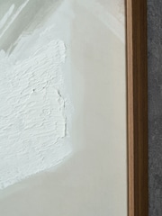 Pacific Lifestyle White Square Canvas Wall Art with Oak Effect Frame - Image 5 of 6