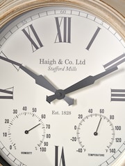 Pacific Lifestyle Antique Cream Indoor Outdoor Wall Clock - Image 3 of 6