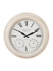Pacific Lifestyle Antique Cream Indoor Outdoor Wall Clock - Image 5 of 6