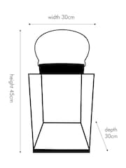 Pacific Lifestyle Black Glass Square Lantern - Image 4 of 5