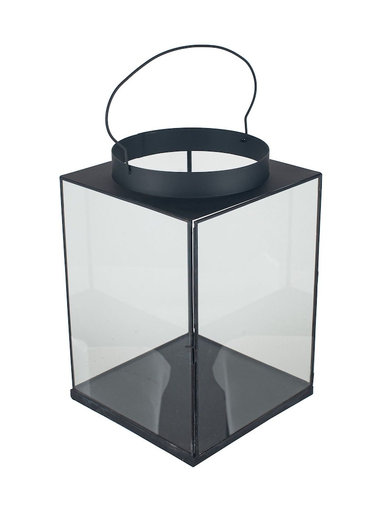 Pacific Lifestyle Black Glass Square Lantern - Image 5 of 5