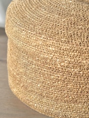 Pacific Lifestyle Natural Seagrass Lidded Round Basket - Image 5 of 10