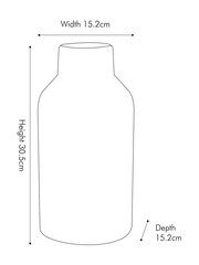 Pacific Lifestyle White Stoneware Dot Design Tall Vase - Image 4 of 6