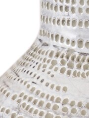 Pacific Lifestyle White Stoneware Dot Design Tall Vase - Image 5 of 6
