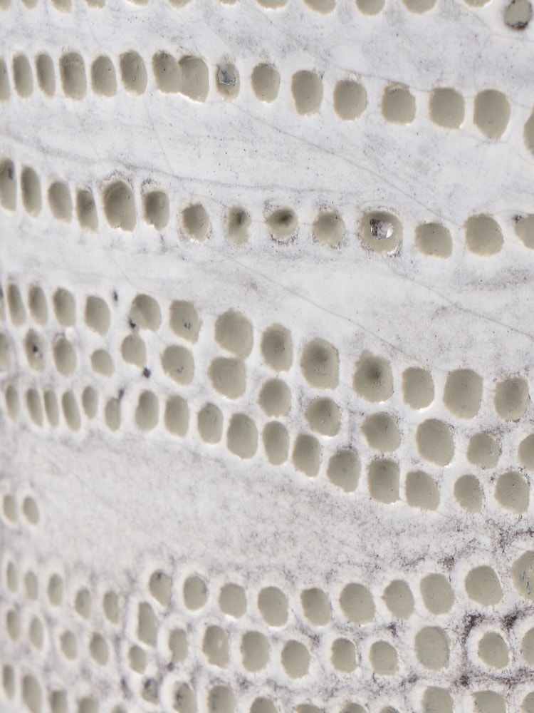 Pacific Lifestyle White Stoneware Dot Design Tall Vase - Image 6 of 6 Pacific Lifestyle White Stoneware Dot Design Tall Vase - Image 6 of 6