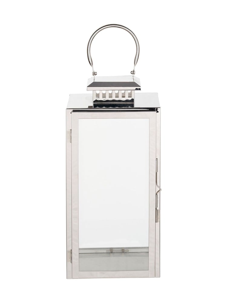 Pacific Lifestyle Silver Glass Rectangular Medium Lantern - Image 5 of 5 Pacific Lifestyle Silver Glass Rectangular Medium Lantern - Image 5 of 5