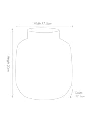 Pacific Lifestyle White Stoneware Dot Design Vase - Image 4 of 6