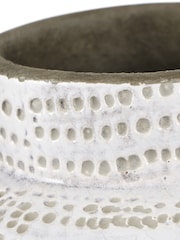 Pacific Lifestyle White Stoneware Dot Design Vase - Image 5 of 6