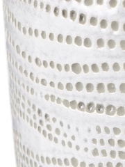 Pacific Lifestyle White Stoneware Dot Design Vase - Image 6 of 6