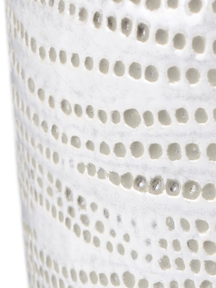 Pacific Lifestyle White Stoneware Dot Design Vase - Image 6 of 6