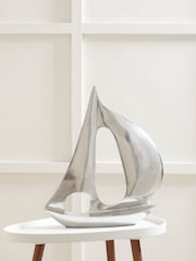 Pacific Lifestyle Silver Sailing Boat Ornament - Image 1 of 4
