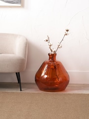 Pacific Lifestyle Orange Irregular Shaped Glass Vase - Image 1 of 6