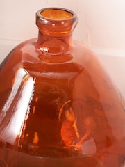 Pacific Lifestyle Orange Irregular Shaped Glass Vase - Image 2 of 6