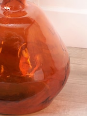 Pacific Lifestyle Orange Irregular Shaped Glass Vase - Image 4 of 6