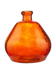 Pacific Lifestyle Orange Irregular Shaped Glass Vase - Image 5 of 6