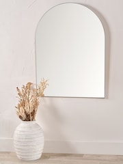 Pacific Lifestyle Silver Metal Slim Frame Tall Arch Wall Mirror - Image 1 of 6