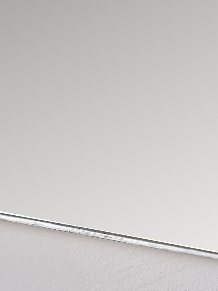Pacific Lifestyle Silver Metal Slim Frame Tall Arch Wall Mirror - Image 2 of 6