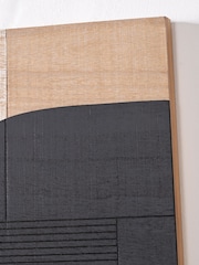 Pacific Lifestyle 2 Pack Black Wooden Textured Design Wall Arts - Image 5 of 6