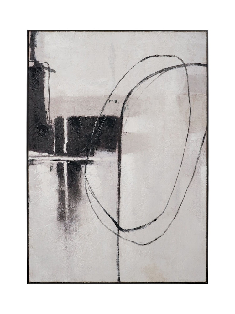 Pacific Lifestyle White Abstract Canvas with Black Frame - Image 6 of 6 Pacific Lifestyle White Abstract Canvas with Black Frame - Image 6 of 6