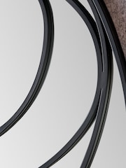Pacific Lifestyle Black Metal Swirl Wall Mirror - Image 2 of 6