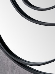 Pacific Lifestyle Black Metal Swirl Wall Mirror - Image 3 of 6