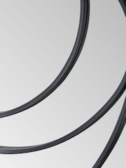 Pacific Lifestyle Black Metal Swirl Wall Mirror - Image 4 of 6