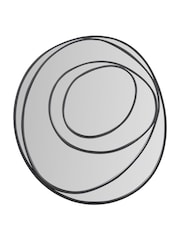 Pacific Lifestyle Black Metal Swirl Wall Mirror - Image 5 of 6
