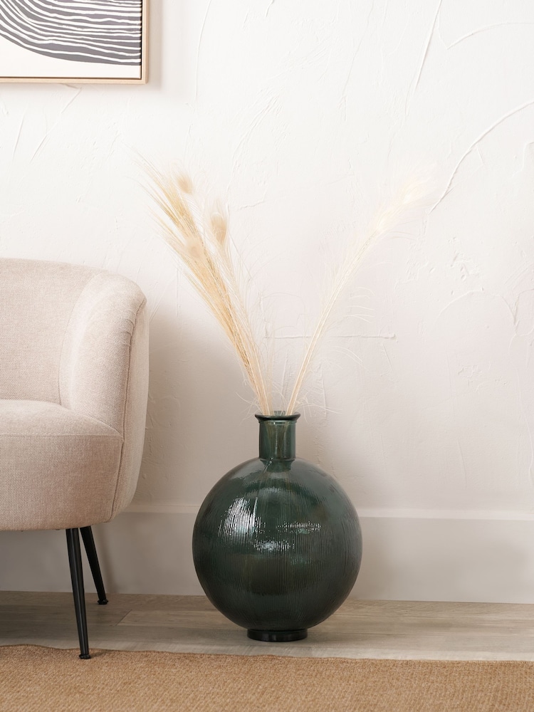 Pacific Lifestyle Sea Green Round Glass Vase - Image 1 of 6