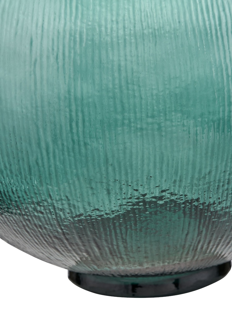 Pacific Lifestyle Sea Green Round Glass Vase - Image 6 of 6