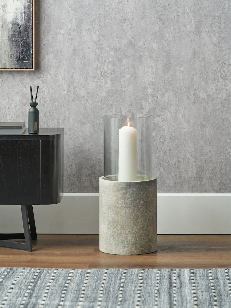 Pacific Lifestyle Grey Metal and Clear Glass Small - Image 1 of 5