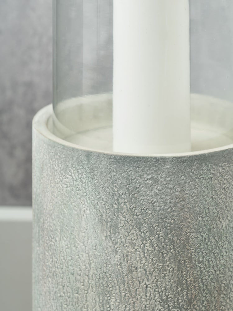 Pacific Lifestyle Grey Metal and Clear Glass Small - Image 2 of 5