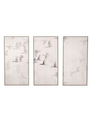 Pacific Lifestyle 3 Pack White Birds Canvases Wall Art With Natural Frames - Image 6 of 7
