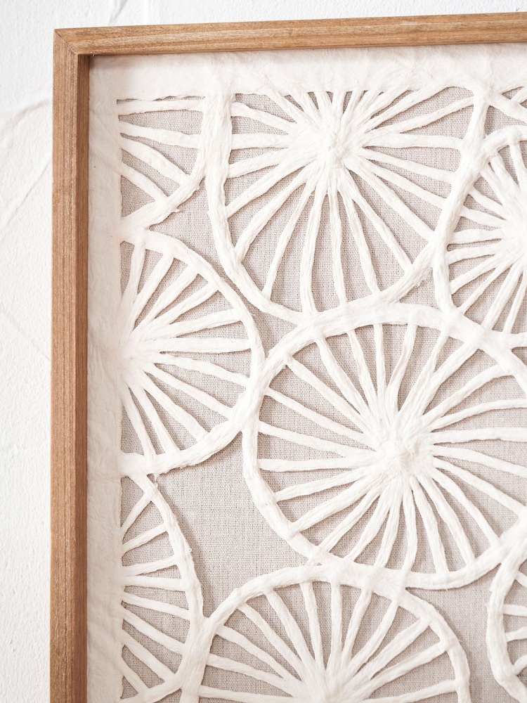 Pacific Lifestyle Set of 2 Natural Paper Design Framed Wall Art - Image 2 of 6