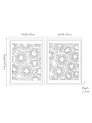 Pacific Lifestyle Set of 2 Natural Paper Design Framed Wall Art - Image 4 of 6