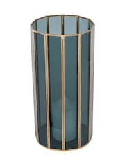 Pacific Lifestyle Brass Tall Glass Panelled Hurricane - Image 4 of 8