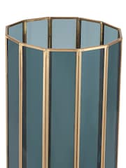 Pacific Lifestyle Brass Tall Glass Panelled Hurricane - Image 6 of 8