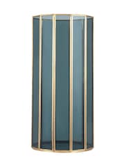 Pacific Lifestyle Brass Tall Glass Panelled Hurricane - Image 7 of 8