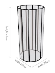 Pacific Lifestyle Brass Tall Glass Panelled Hurricane - Image 8 of 8