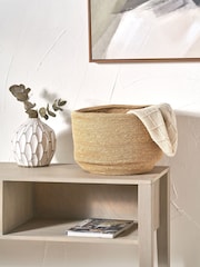 Pacific Lifestyle Natural Seagrass Round Basket - Image 1 of 8