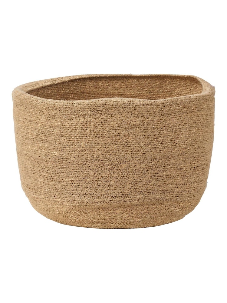 Pacific Lifestyle Natural Seagrass Round Basket - Image 6 of 6 Pacific Lifestyle Natural Seagrass Round Basket - Image 6 of 6