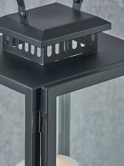 Pacific Lifestyle Black Glass Rectangular Large Lantern - Image 3 of 4