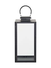 Pacific Lifestyle Black Glass Rectangular Large Lantern - Image 4 of 4