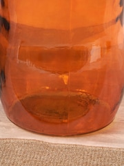 Pacific Lifestyle Orange Irregular Shaped Glass Tall Vase - Image 2 of 6