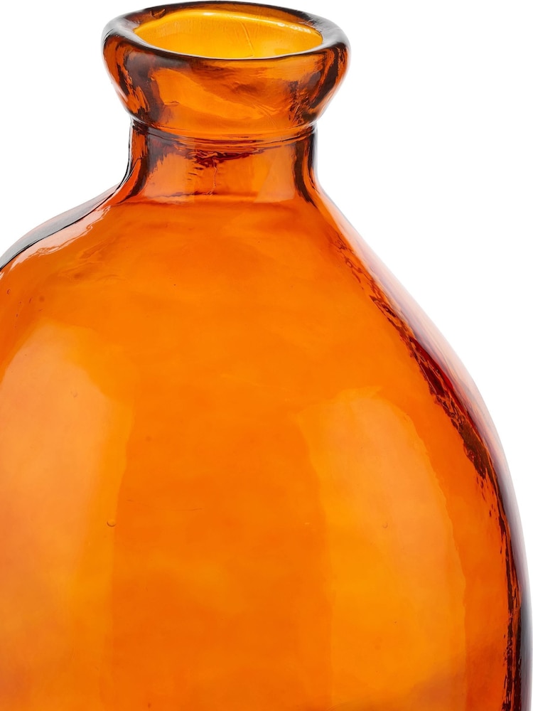 Pacific Lifestyle Orange Irregular Shaped Glass Tall Vase - Image 6 of 6