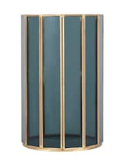 Pacific Lifestyle Brass Glass Panelled Hurricane - Image 3 of 8