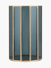 Pacific Lifestyle Brass Glass Panelled Hurricane - Image 4 of 8