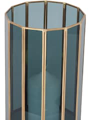 Pacific Lifestyle Brass Glass Panelled Hurricane - Image 5 of 8